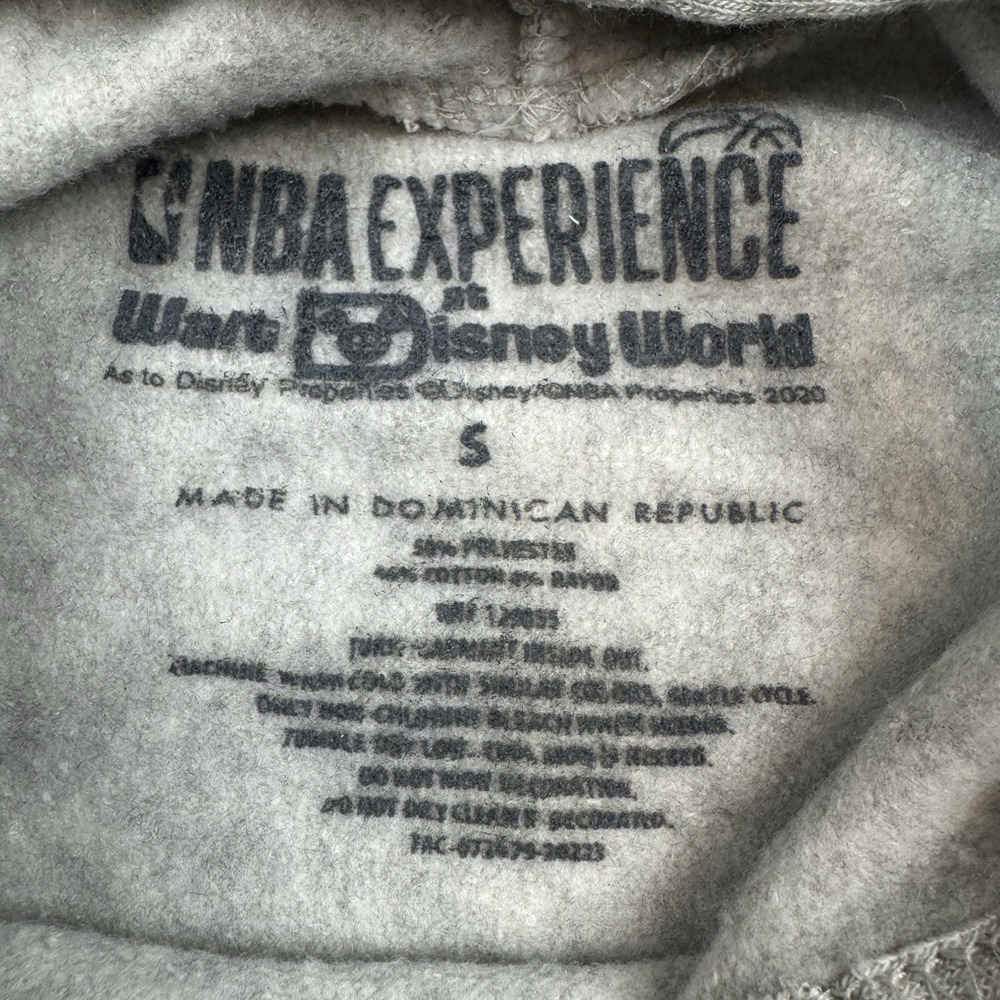 NBA Playoffs 2020 Disney‎ Hoodie Small Gray NBA Experience - Picture 3 of 5